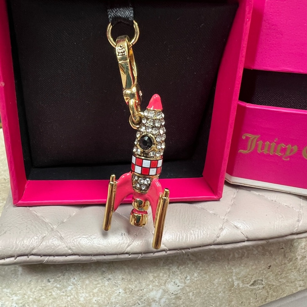 Juicy Couture Pink and Gold Rocket Charm